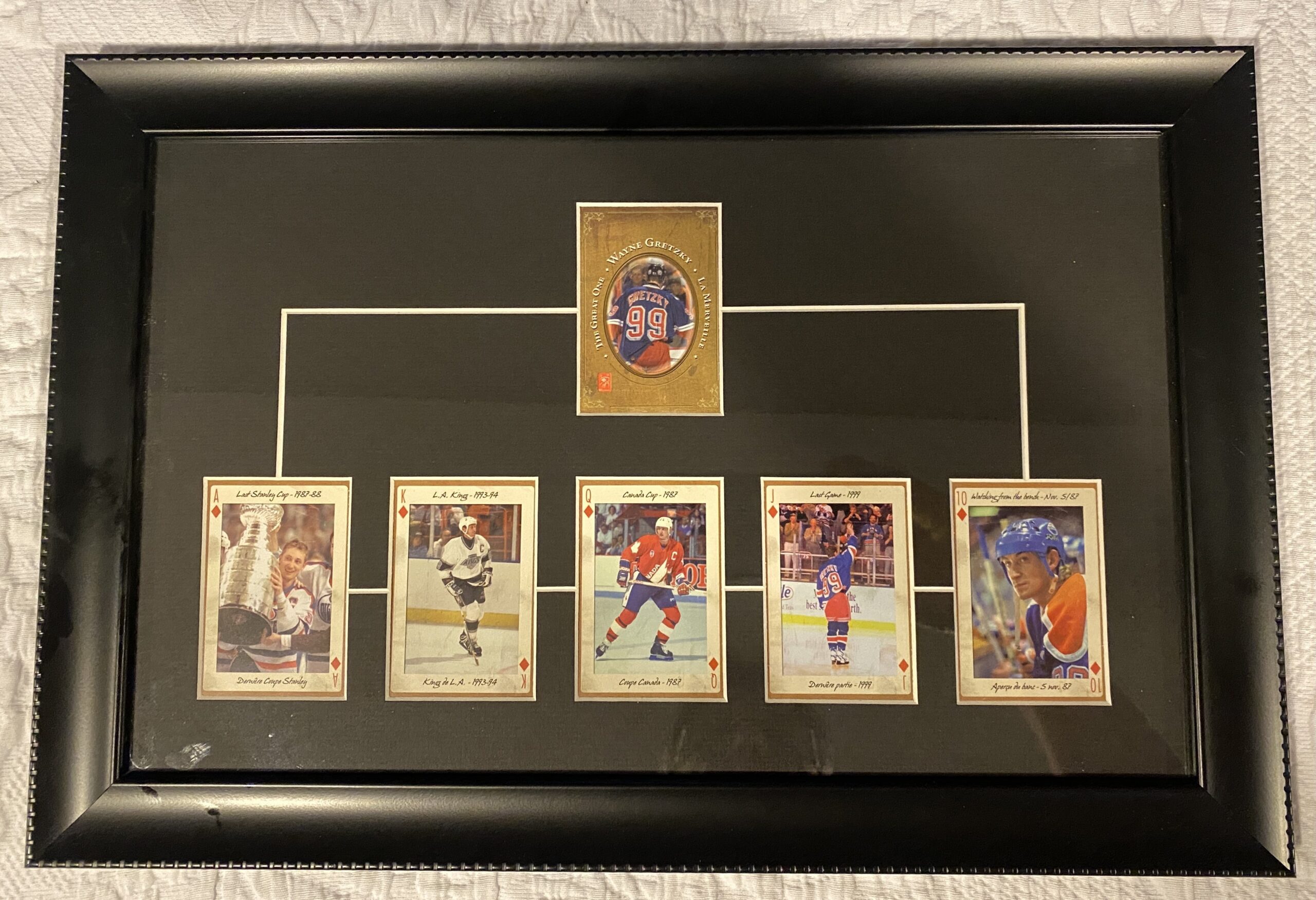 Wayne Gretzky Poker Hand Framed