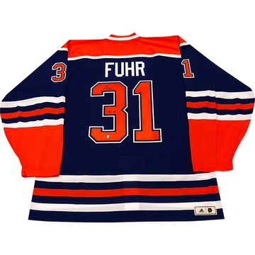 Grant Fuhr Edmonton Oilers Jersey
